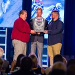 Motocross-Organizer-of-the-Year: Lincoln Trail Motorsports track owners Tim (left) and Drew Jackson (right) accepting the AMA Motocross Organizer of the Year Award.